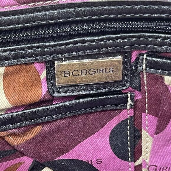 BCBGirls Black Leather Boho Southwestern Hobo Tassel Purse Whipstitch Handbag - Picture 9 of 9